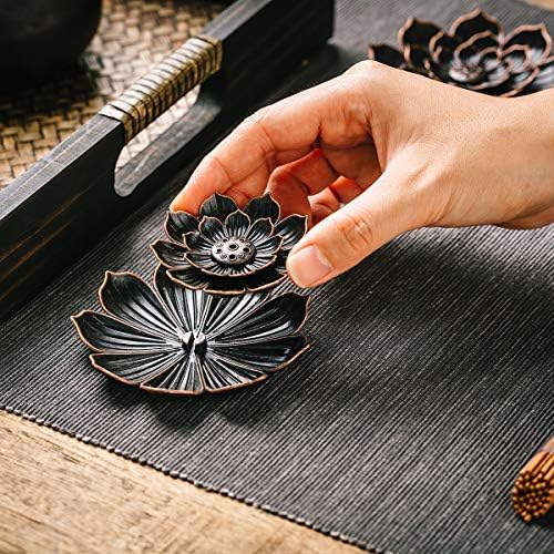 2 Pack Brass Lotus Incense Holders for Sticks