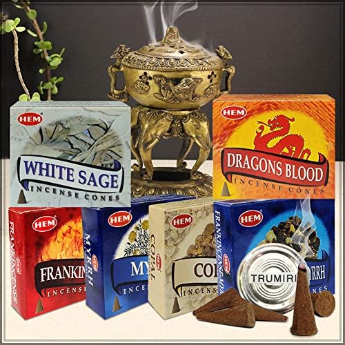 Hem Incense Cones Variety Pack 60 Count with 6 Popular Fragrances