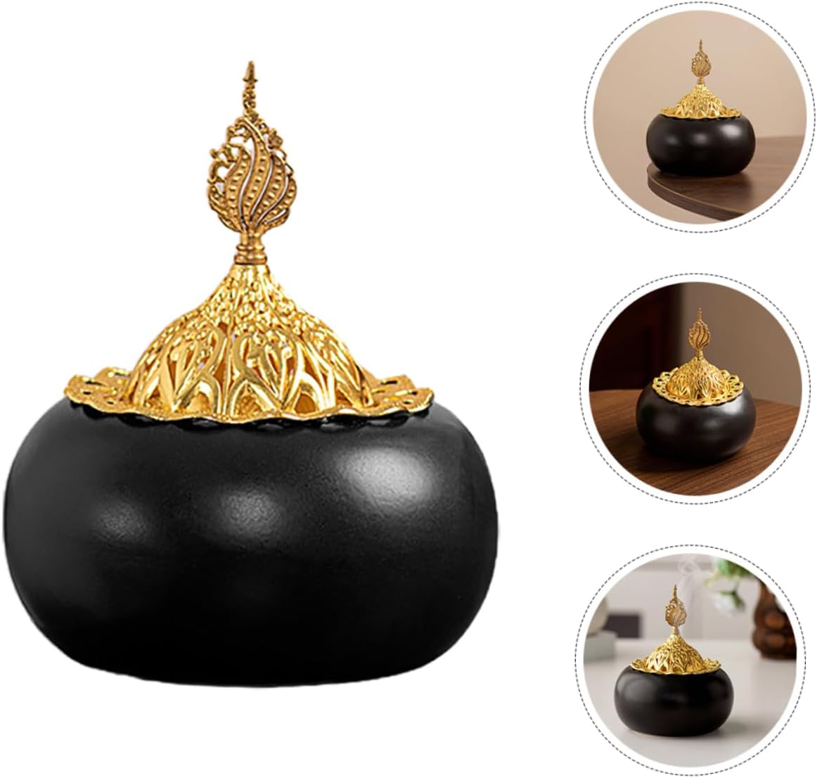 Vintage Ceramic Incense Burner for Home and Aromatherapy