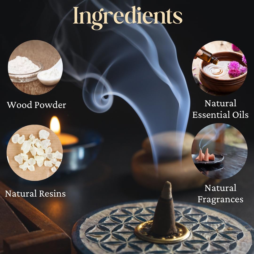 Bless International Frankincense Myrrh Natural Incense Cones 20 Count