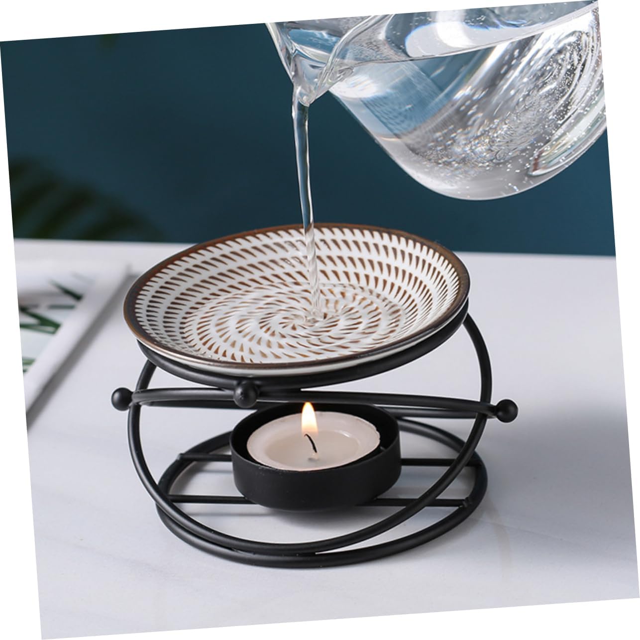 Amosfun Elegant Desktop Incense Burner Candle Holder