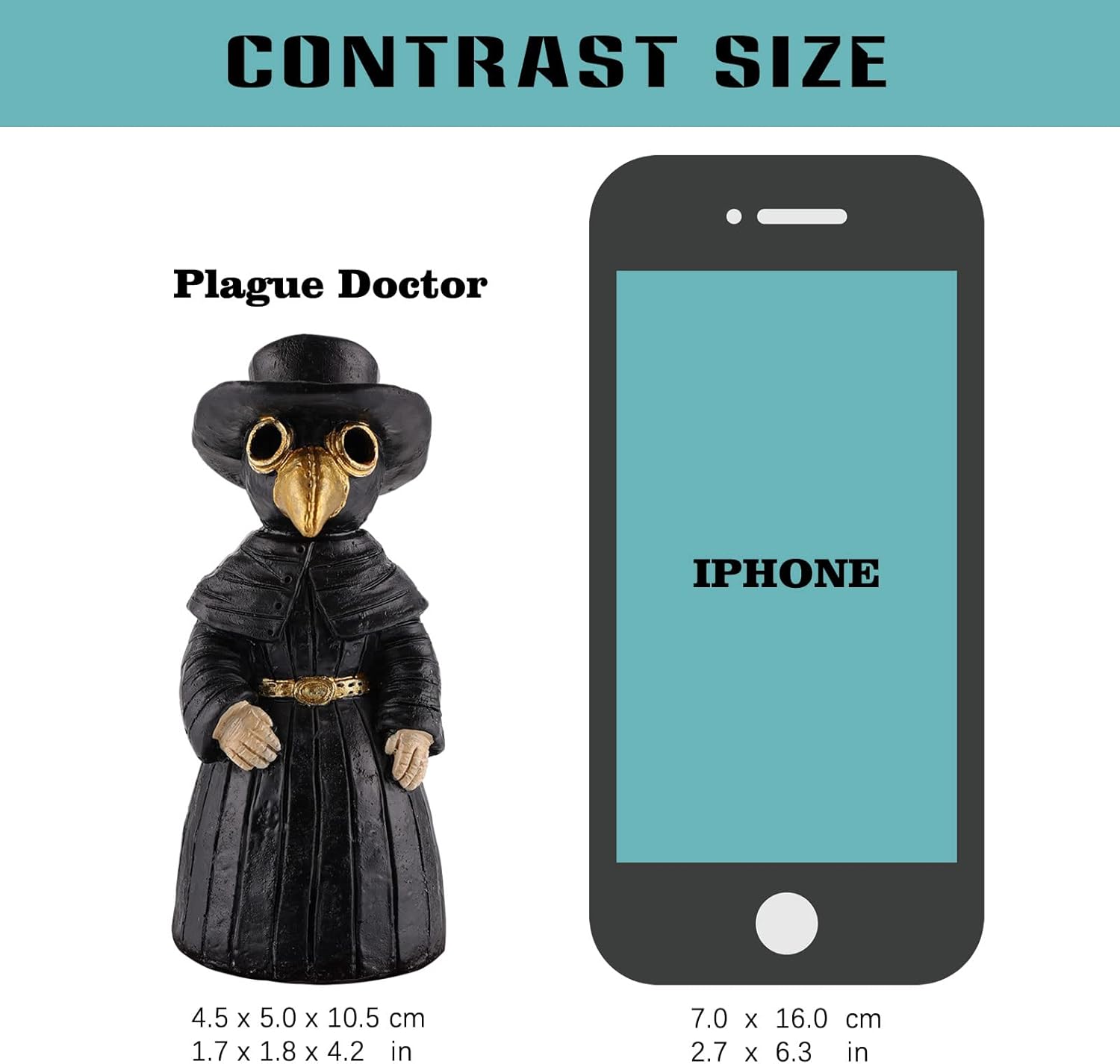 Plague Doctor Incense Burner with Smoky Eyes