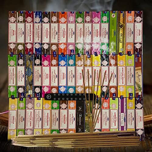 Satya Incense Sticks Variety Pack with Holder
