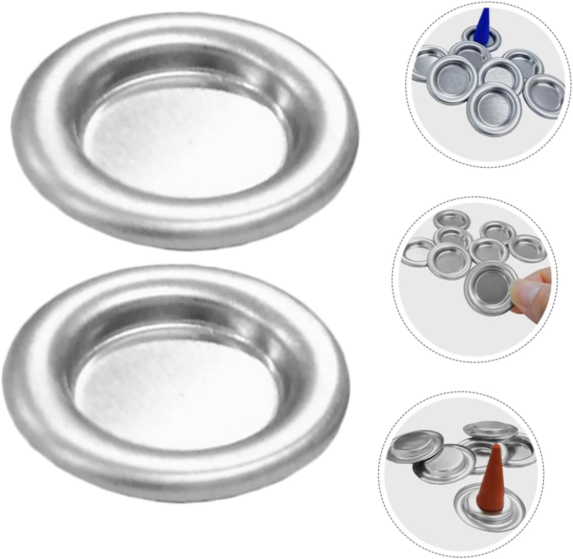 20pcs Alloy Incense Tray Mini Candle Holder Decorative Burner