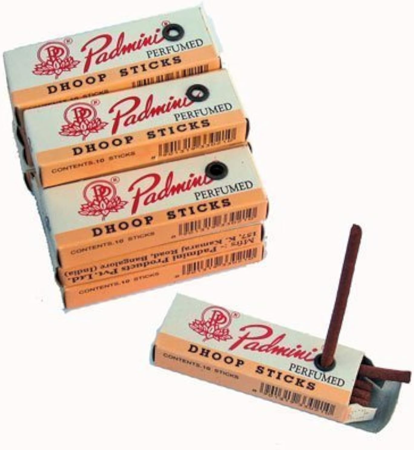 Padmini Dhoop Sticks 12 Boxes of 10 Each 2 Inch Regular Size