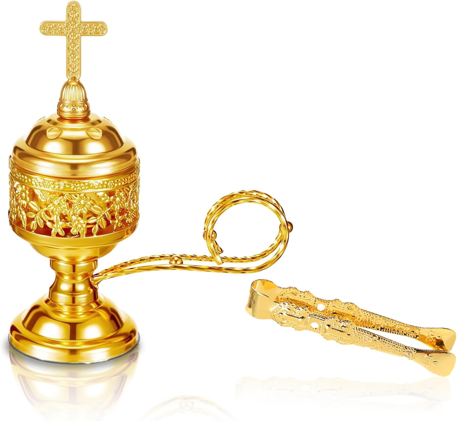Lemitung Gold Incense Burner with Tong