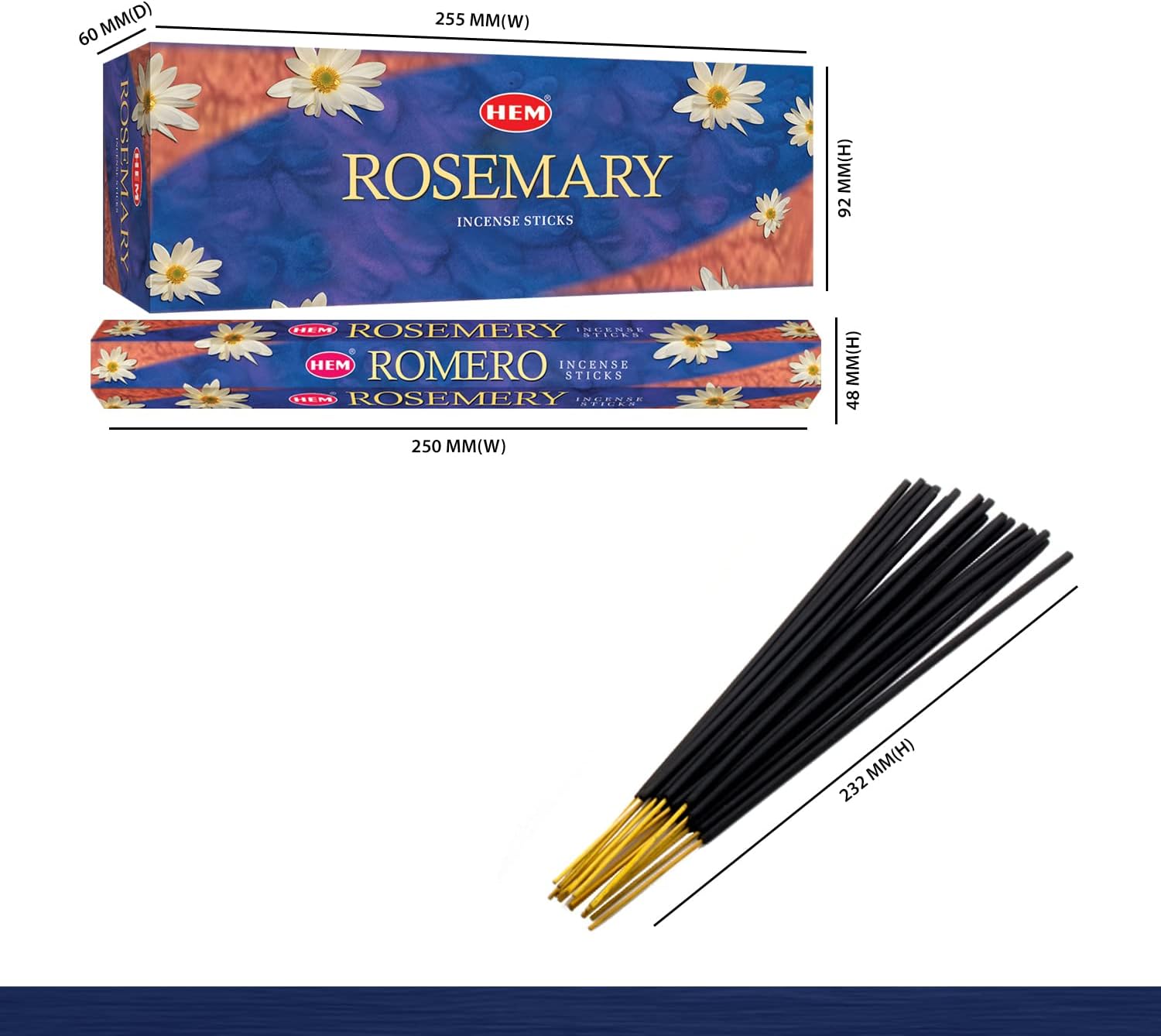 HEM Rosemary Incense Sticks - Pack of 6 20 Each