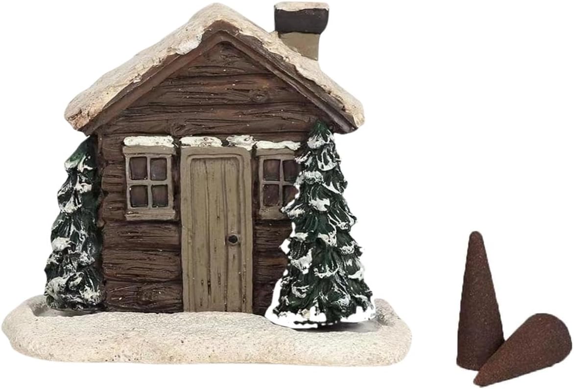 Log Cabin Incense Burner with 2 Cones