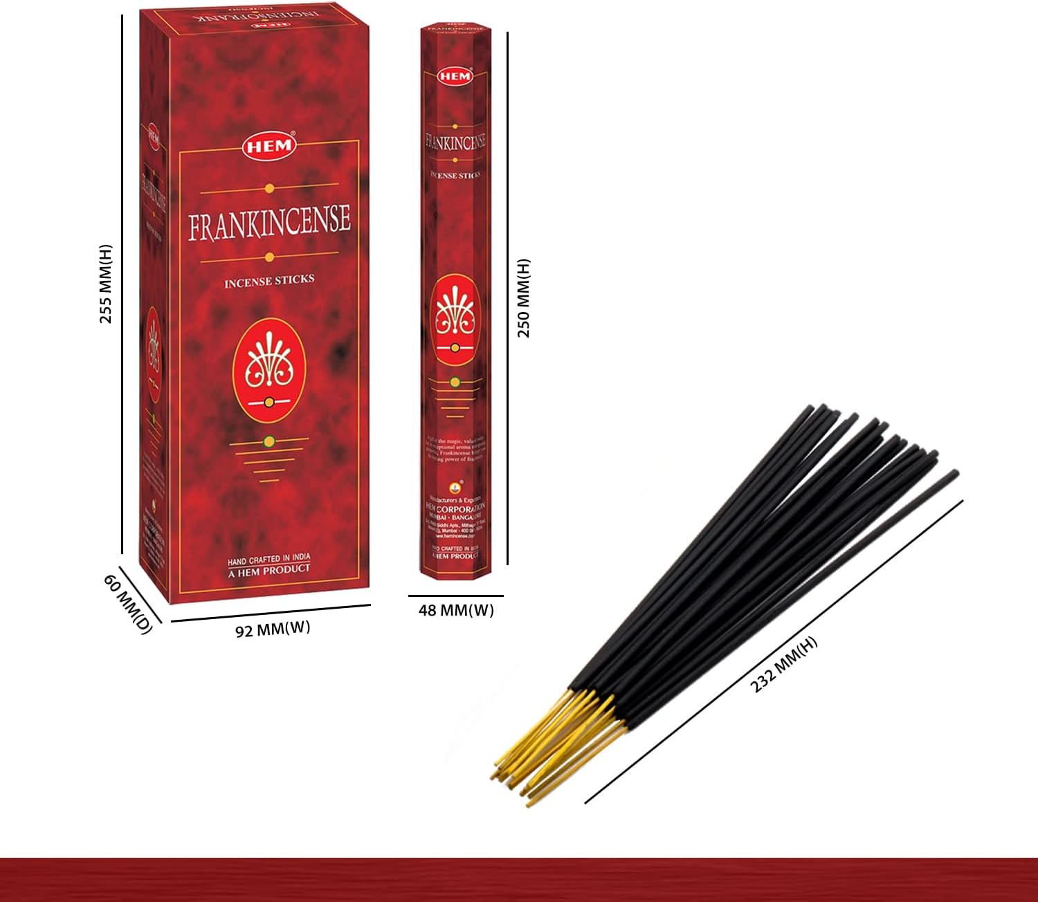 Frankincense Incense Box of Six 120 Sticks
