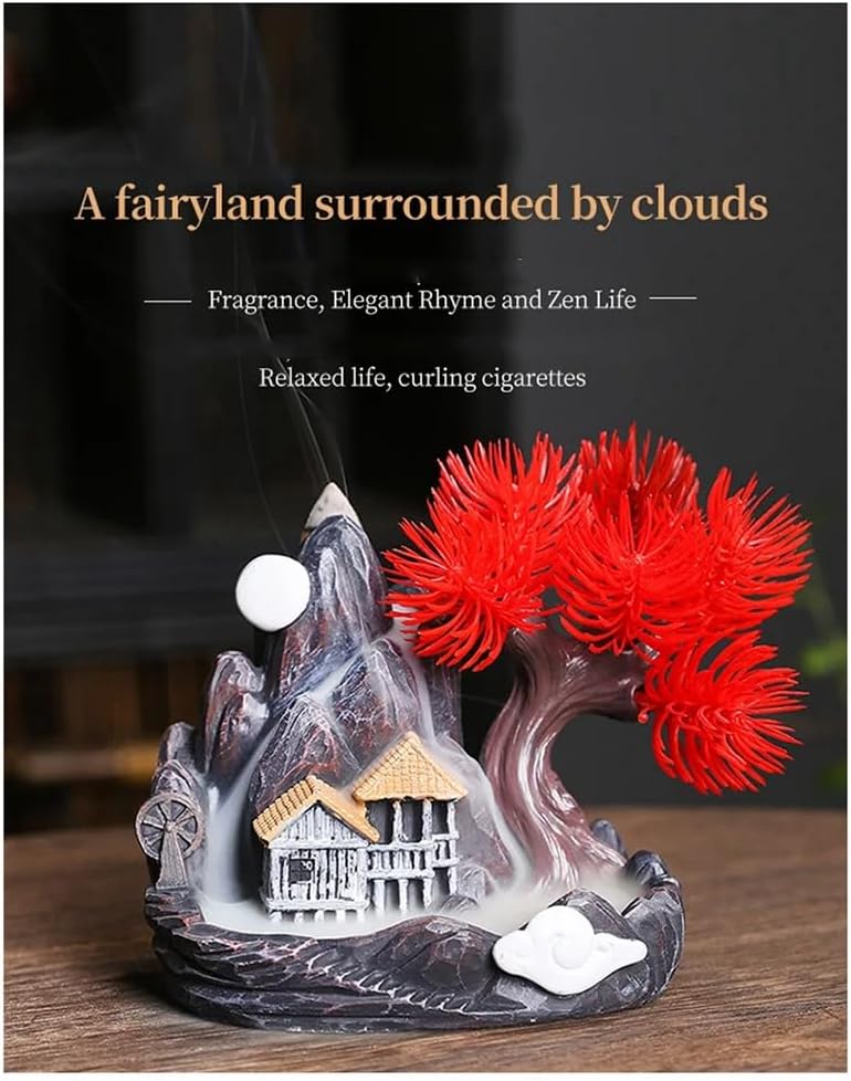 KTELI High Mountain Flowing Waterfall Incense Burner