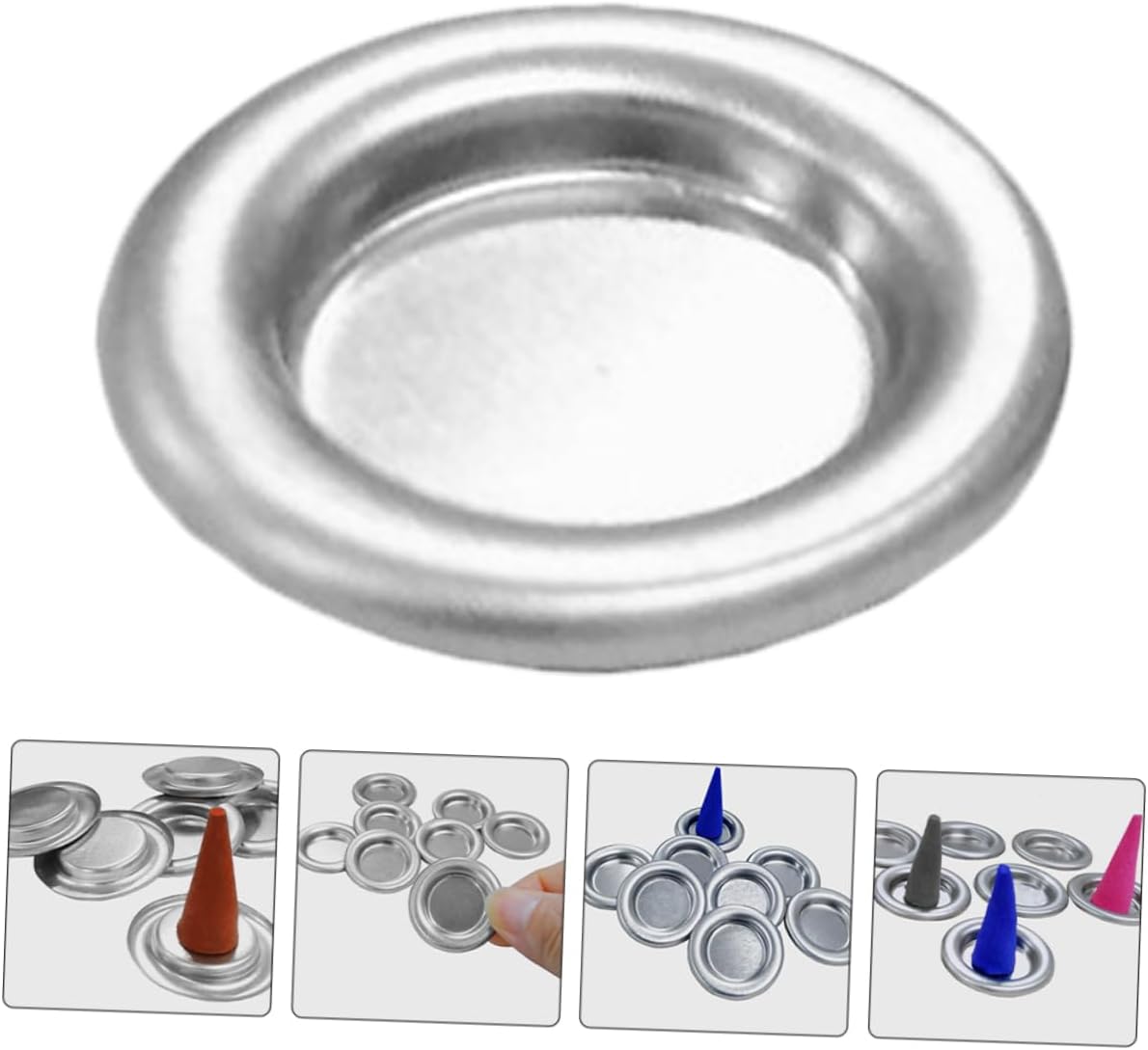 ABOOFAN 20 Pcs Alloy Incense Tray Burner for Home Decor