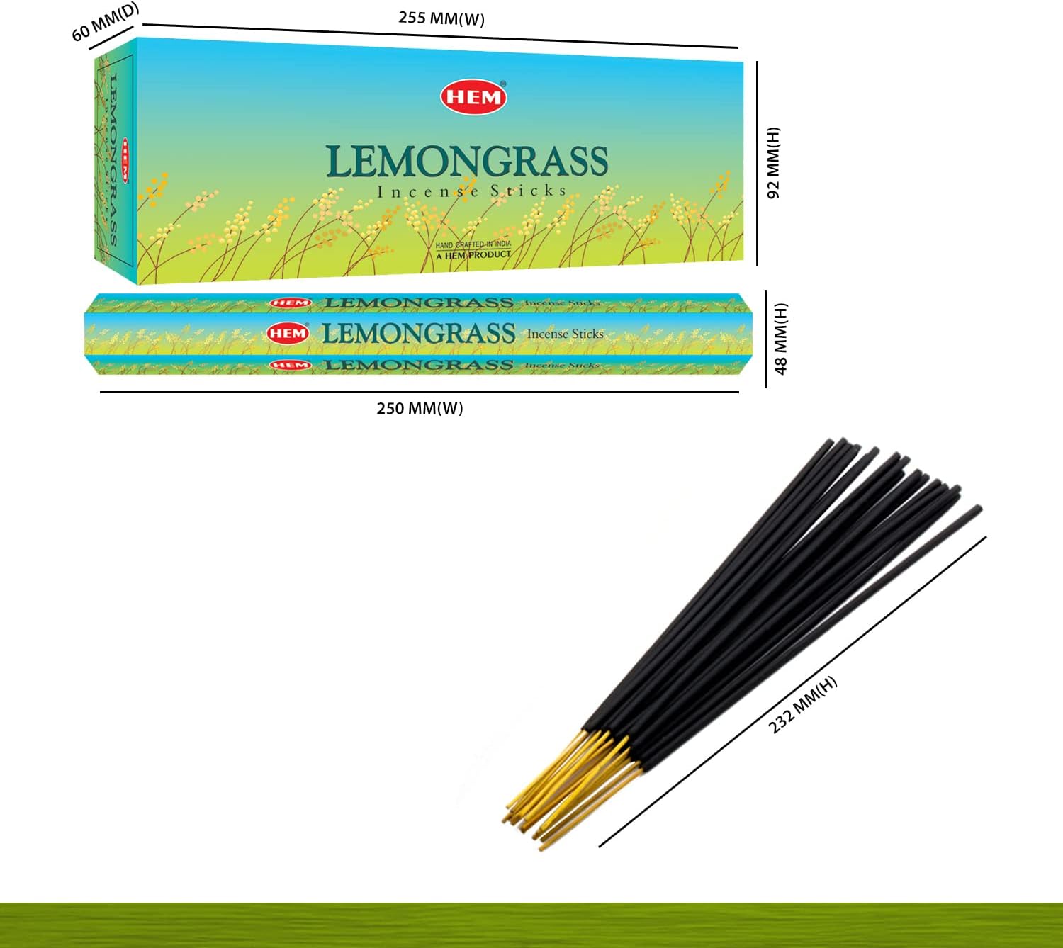 HEM Lemongrass Incense Sticks Pack of 6