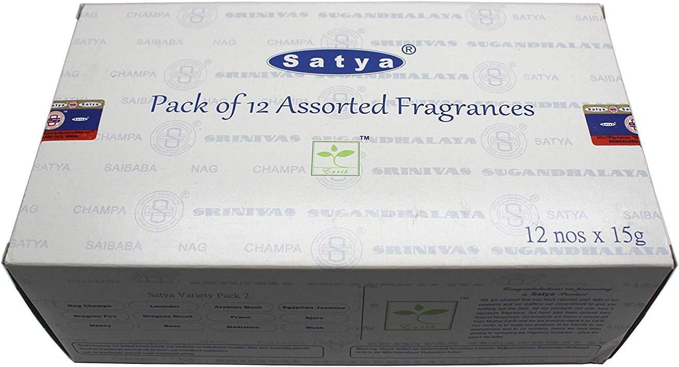 Set of 12 Natural Incense Sticks by Satya Bangalore