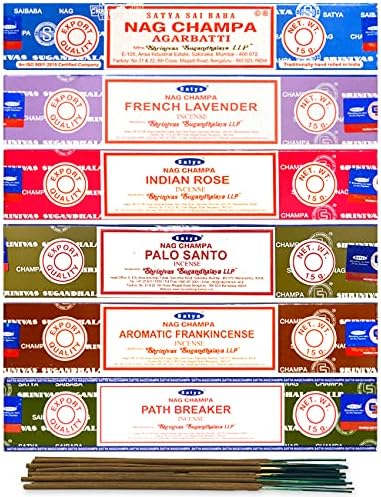 Satya Organic Incense Sticks Gift Set of 6 Pack Blue