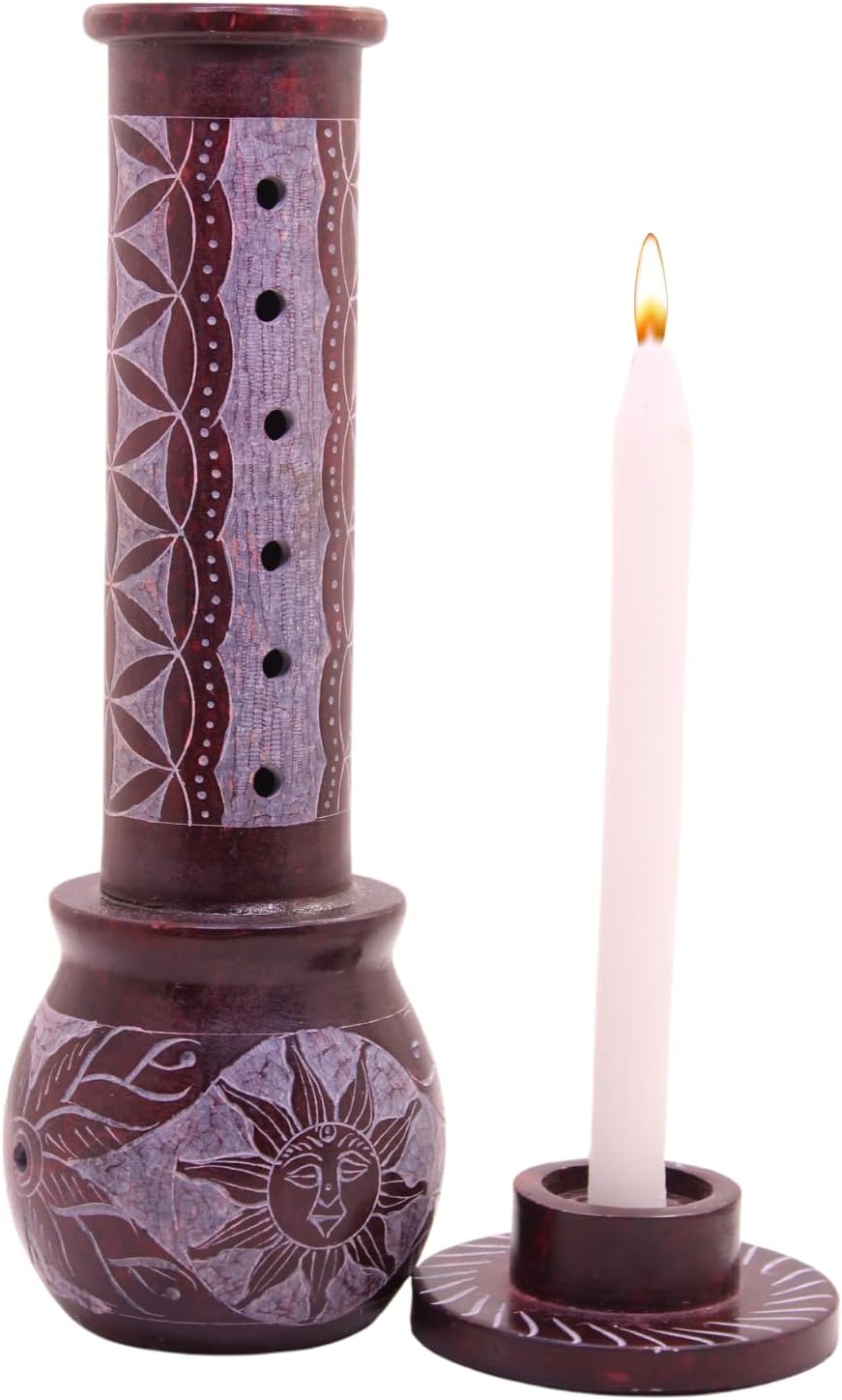 KC KULLICRAFT Marble Soapstone Incense Holder