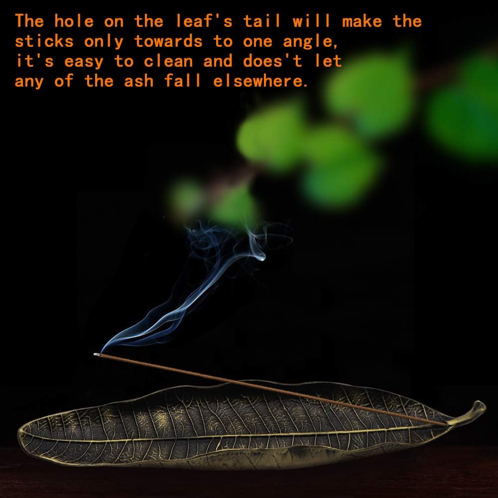 Leaf and Snail Incense Holder Set - Durable Zinc Alloy
