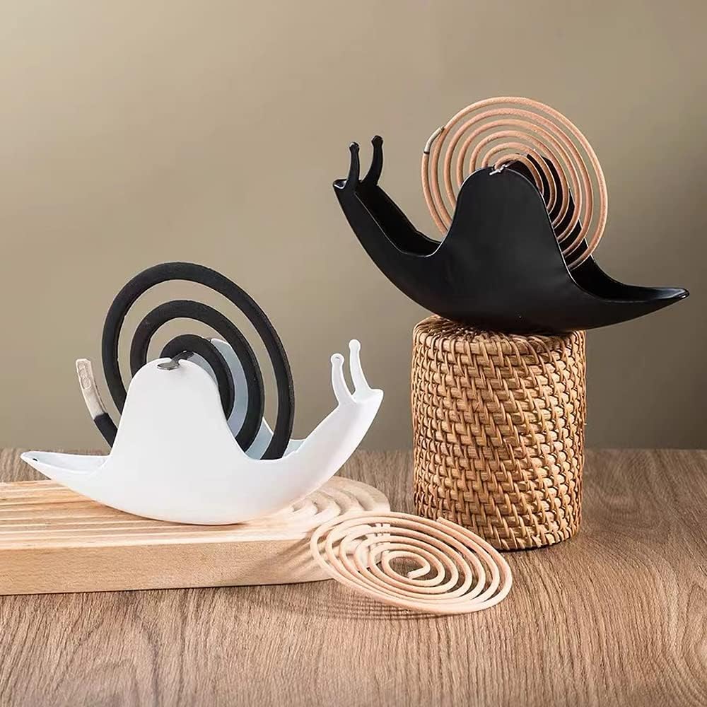 Kudriod Incense Holder with Mosquito Coil Design Iron Material Black