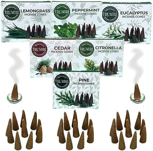 TRUMIRI Leafy Incense Cones Variety Pack 60 Count