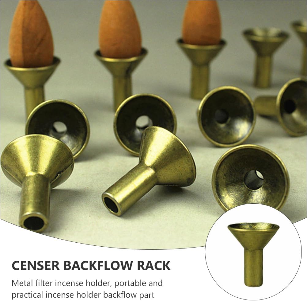 12pcs Backflow Incense Cone Trays Metal Incense Holders for Sticks