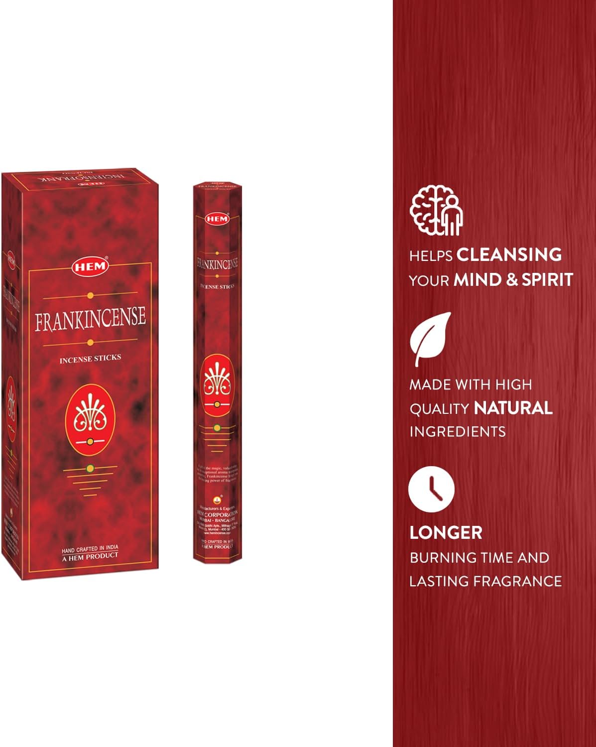 Frankincense Incense Box of Six 120 Sticks