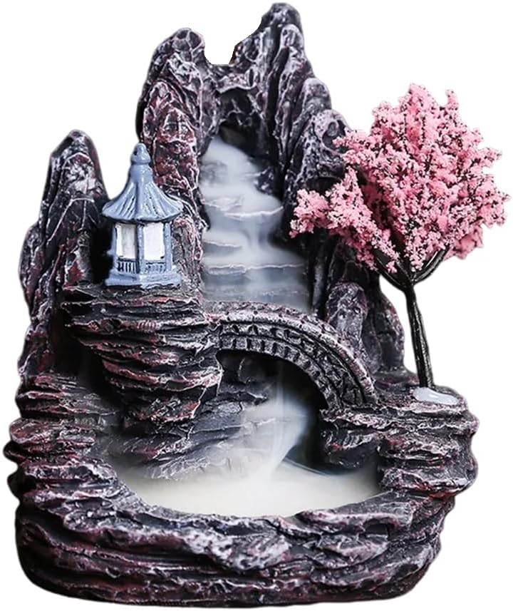 KTELI High Mountain Flowing Waterfall Incense Burner