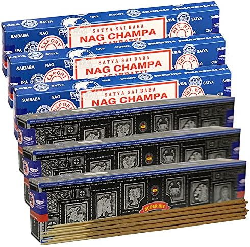 TRUMIRI Nag Champa Super Hit Incense Sticks Bundle with Holder