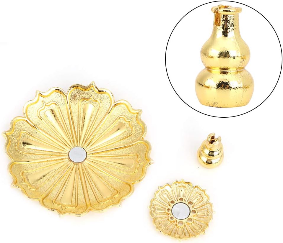 BORDSTRACT Mini Incense Holder Gold Copper Alloy Lotus Shaped Burner