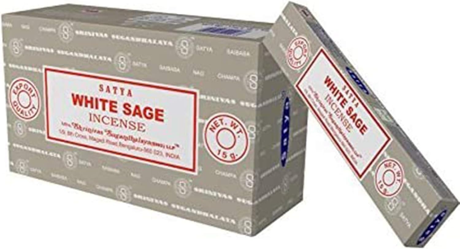 Satya Nag Champa White Sage Incense Sticks 12 Packs