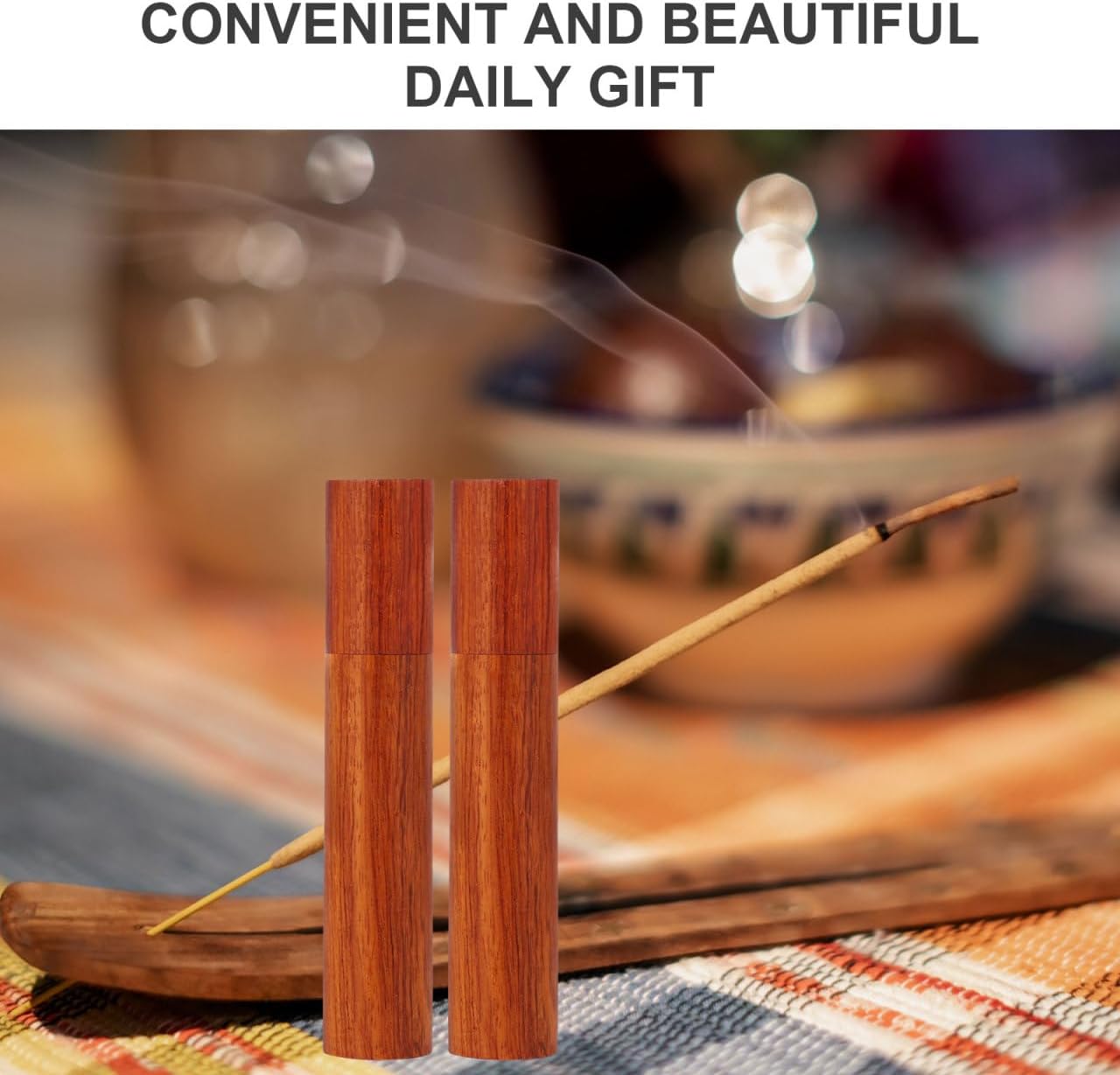 VOSAREA 2Pack Incense Stick Wooden Storage Container