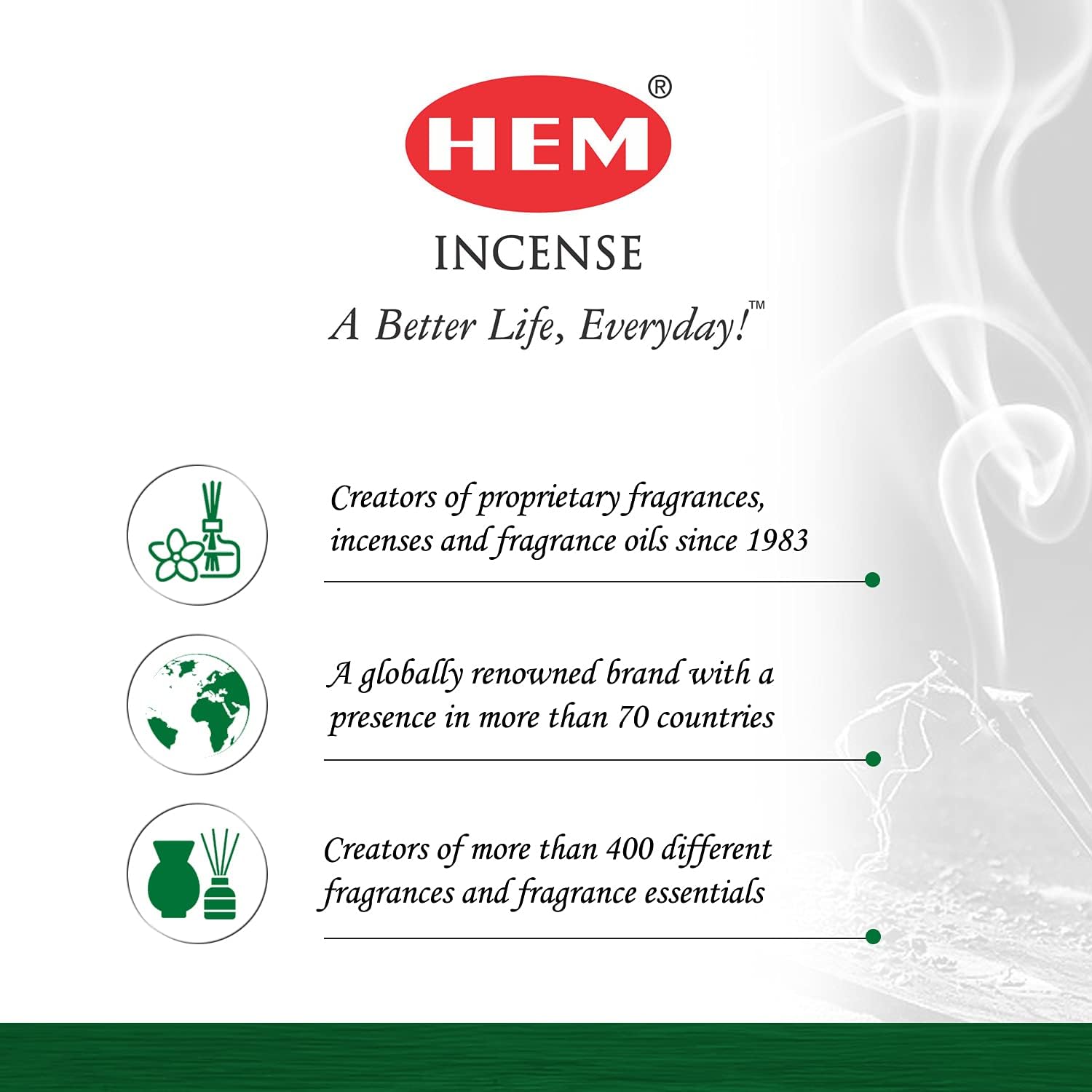 Hem Cannabis Incense Sticks - 120 Sticks 6 Boxes 9 Inches Long