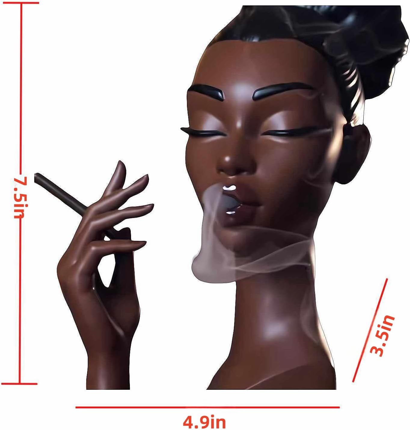 Elegant Black Woman Incense Burner Modern Design