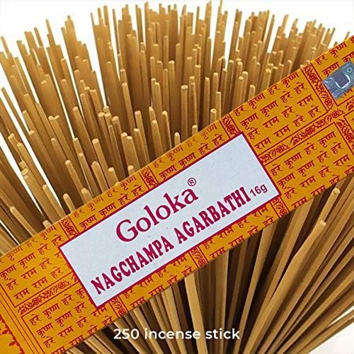 GOLOKA Nag Champa Incense 250 GM Box Natural