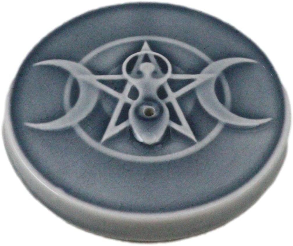 Ebros Gift Triple Moon Incense Burner Figurine
