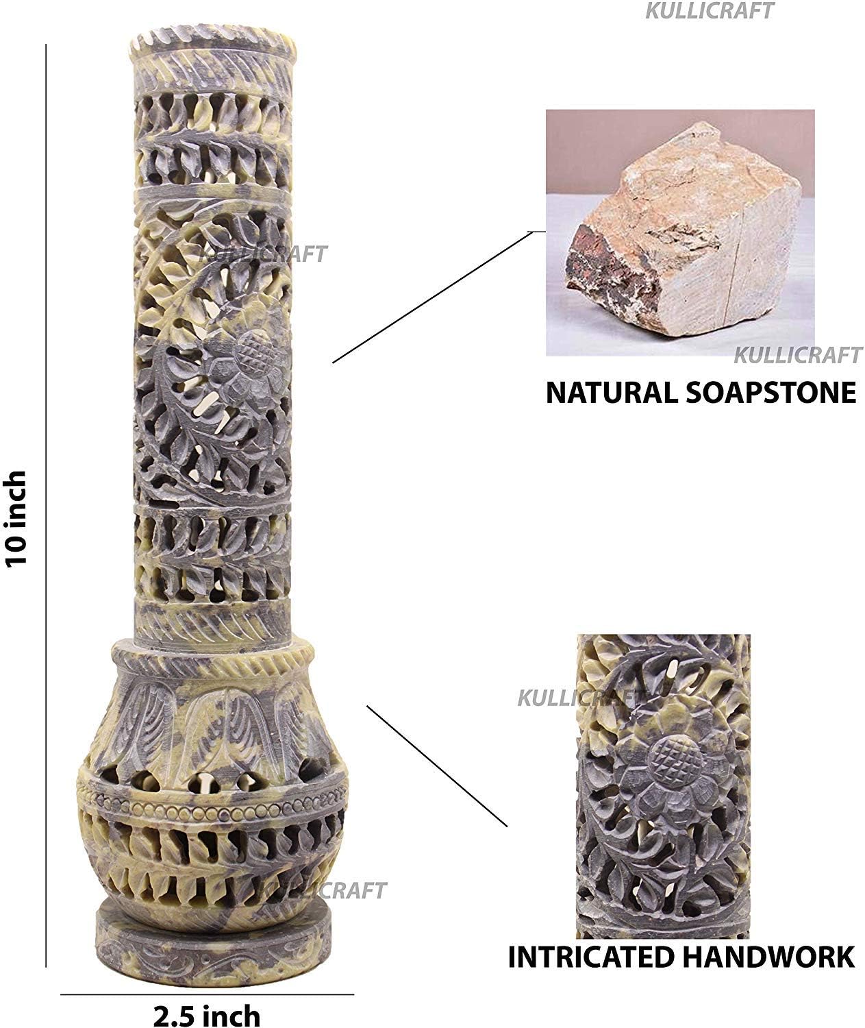 Carry Me Marble Soapstone Incense Holder