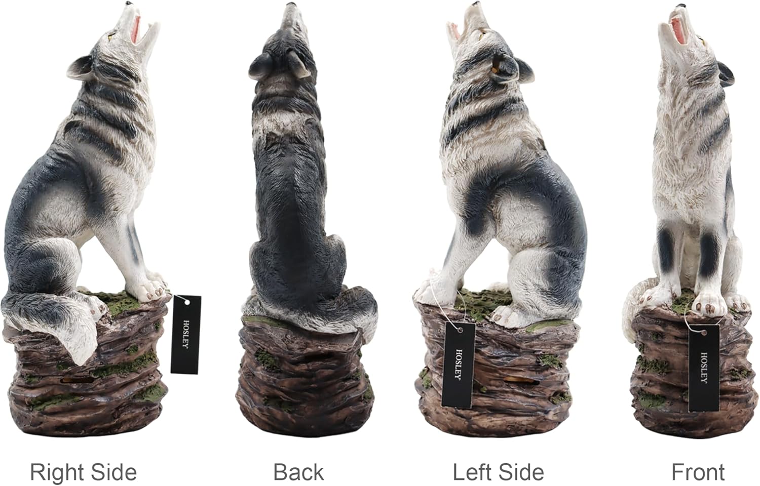Hosley Resin Wolf Incense Burner 12 Inch