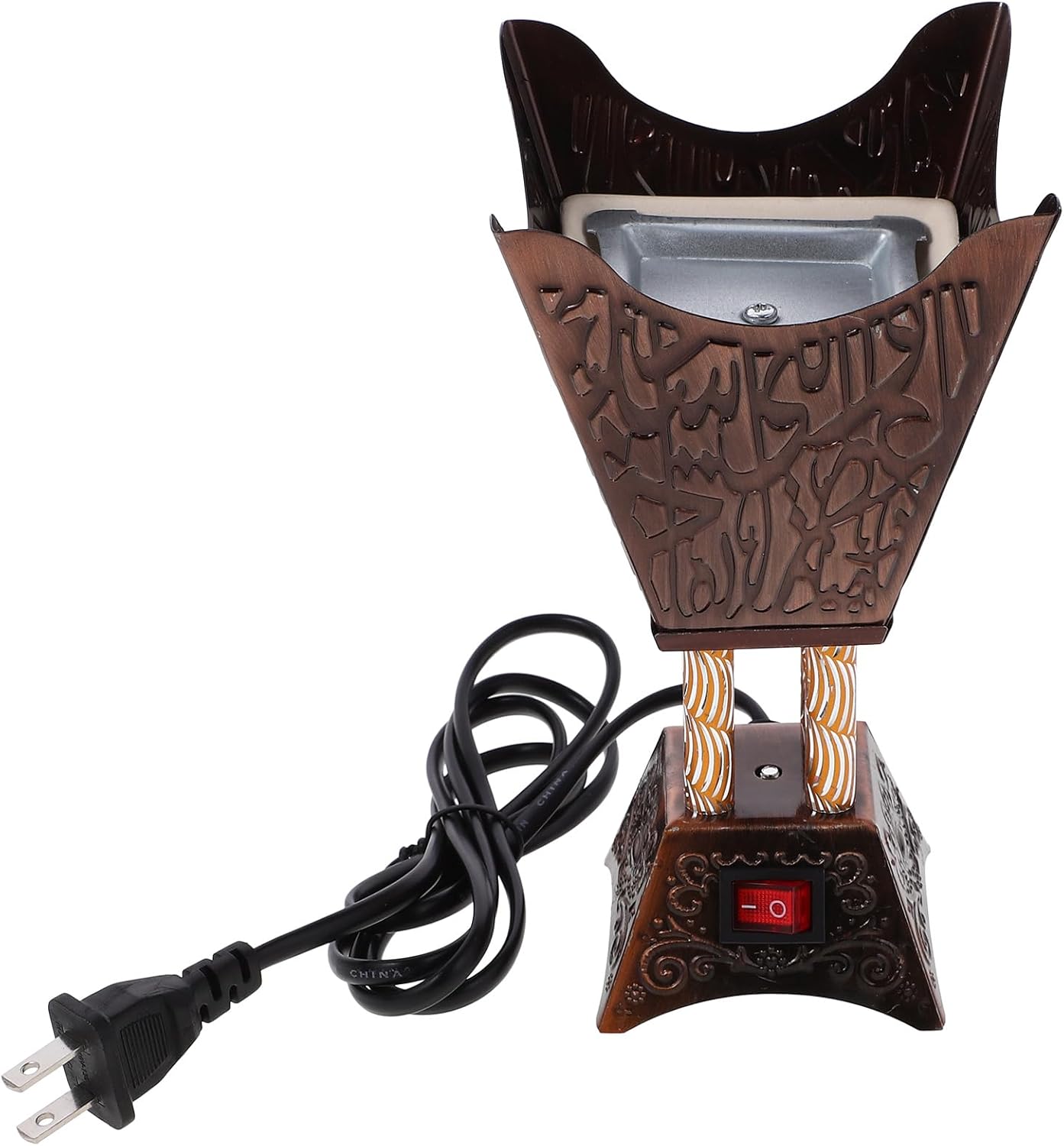 Electric Plug-In Incense Burner with Arabic Design