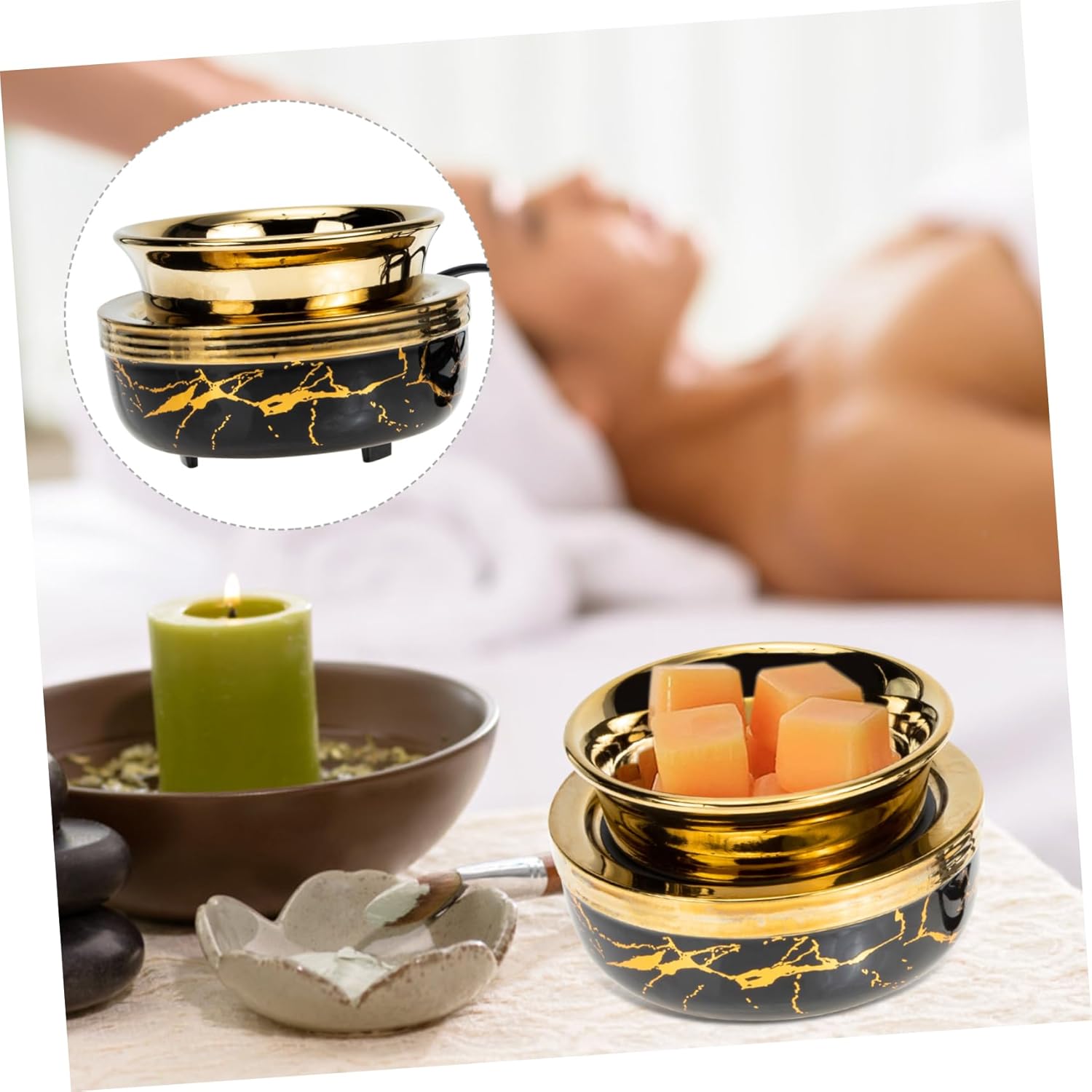 Electric Aromatherapy Candle Holder for Essential Oils and Scented Wax