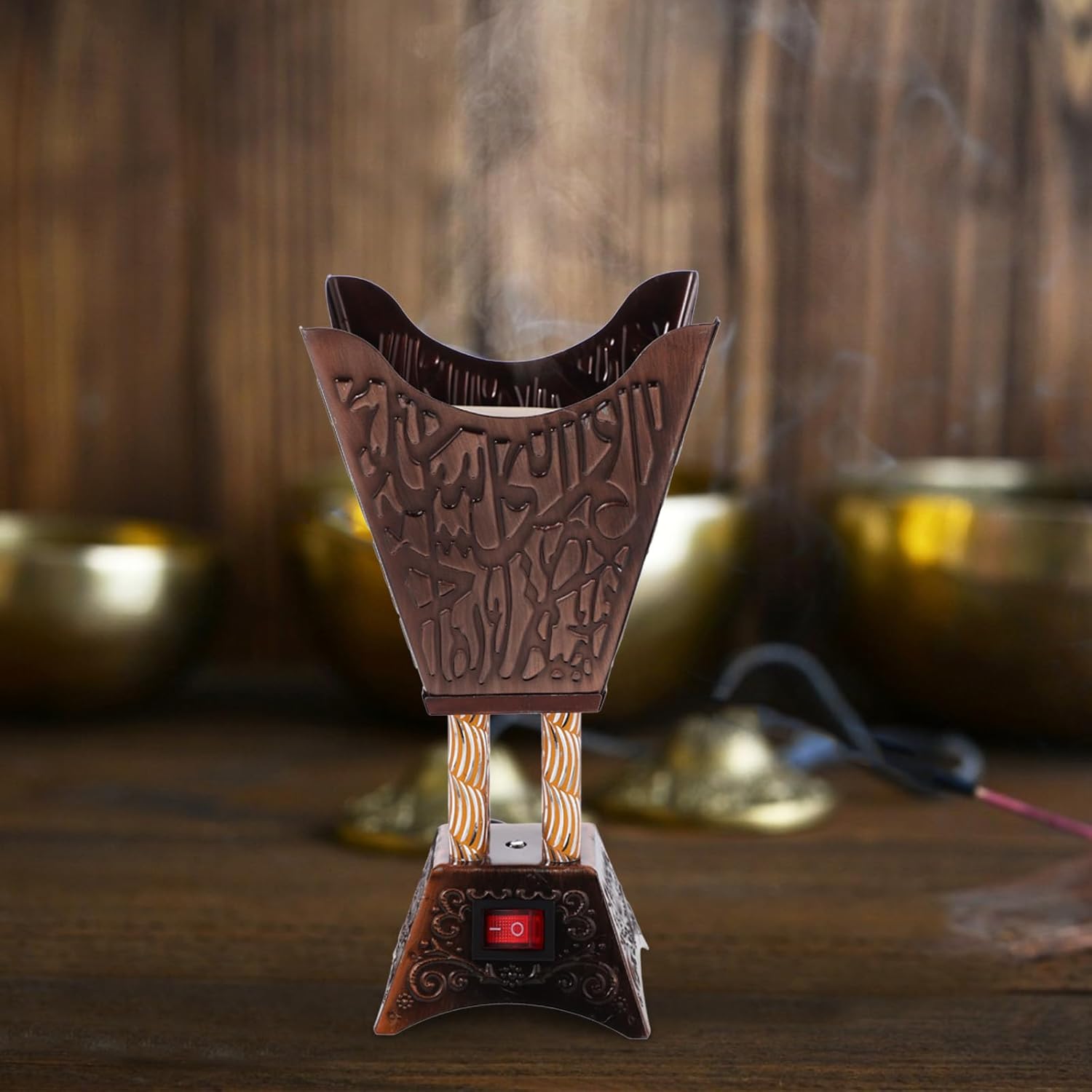 Electric Plug-In Incense Burner with Arabic Design