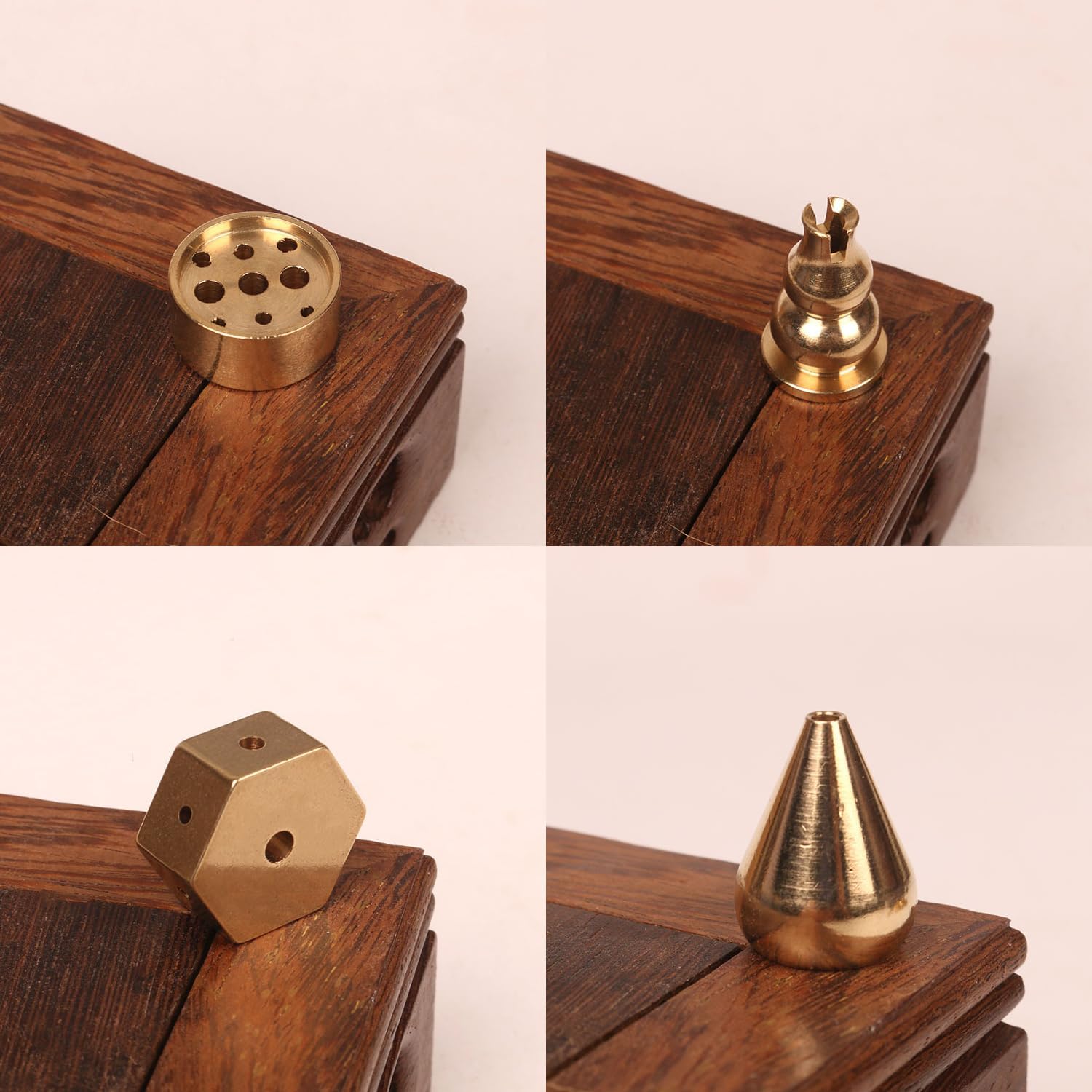 CHENSHUO Brass Incense Burner with 4 Styles