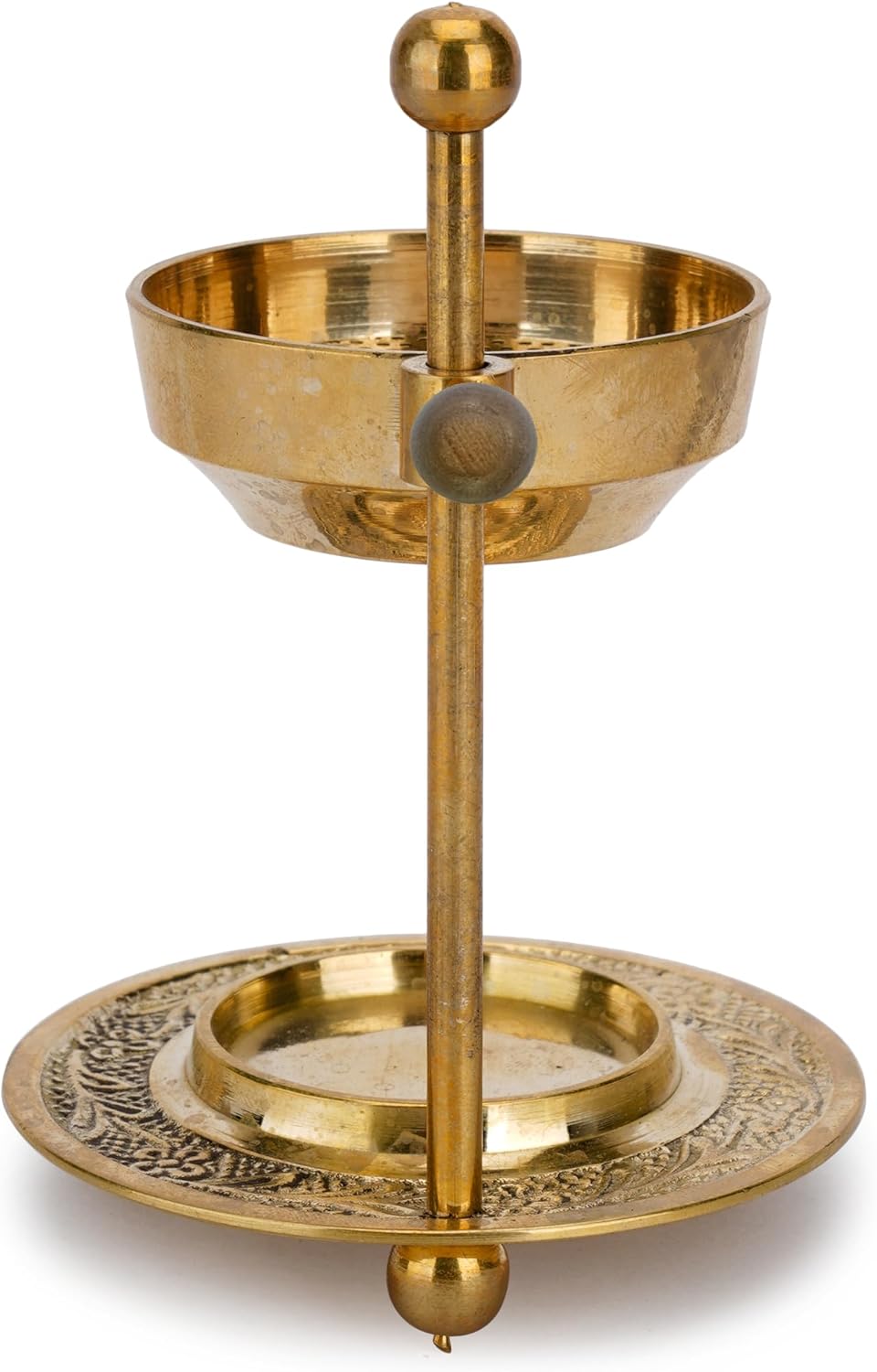 Ajuny Brass Golden Incense Burner Holder