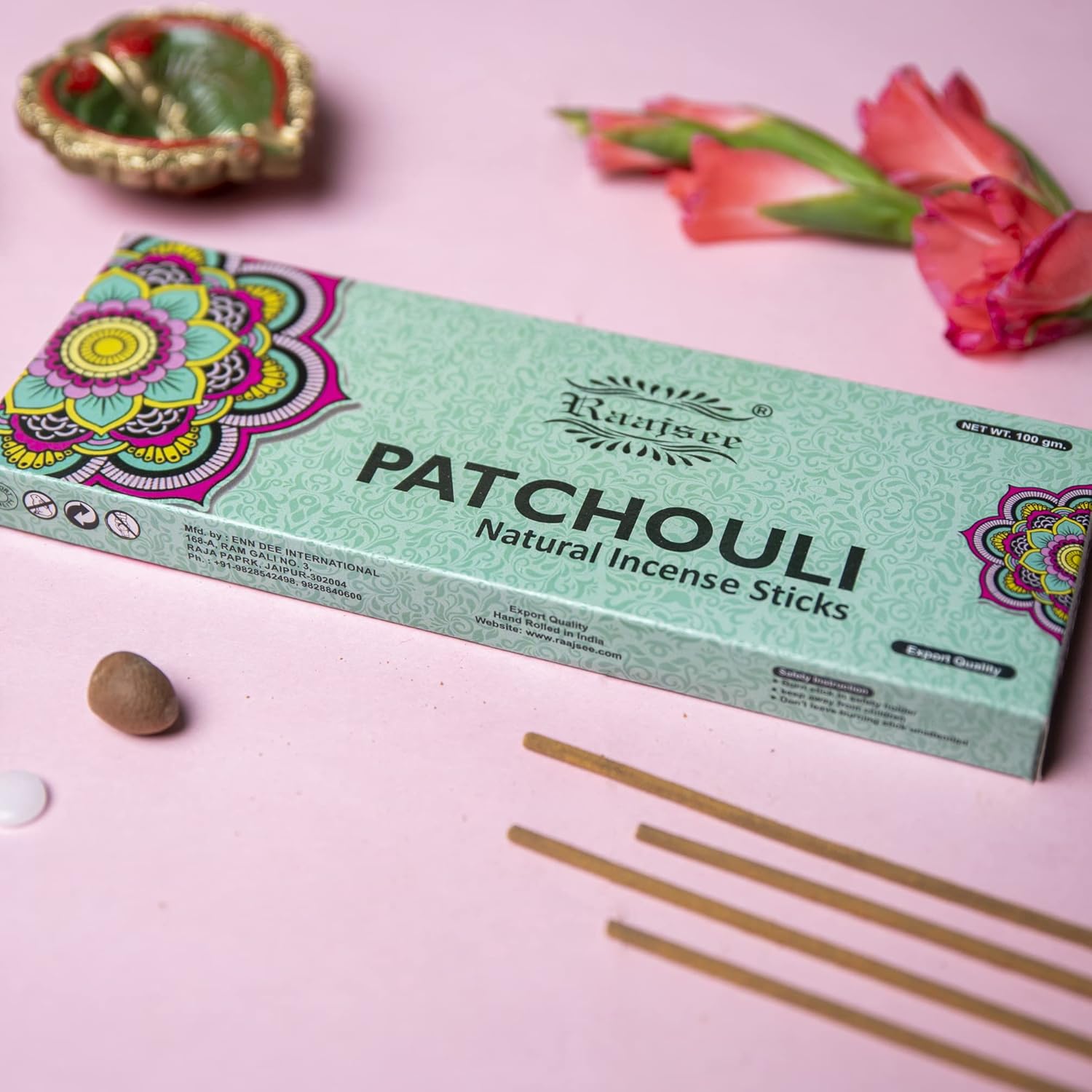 Raajsee Patchouli Incense Sticks 100gm Pack