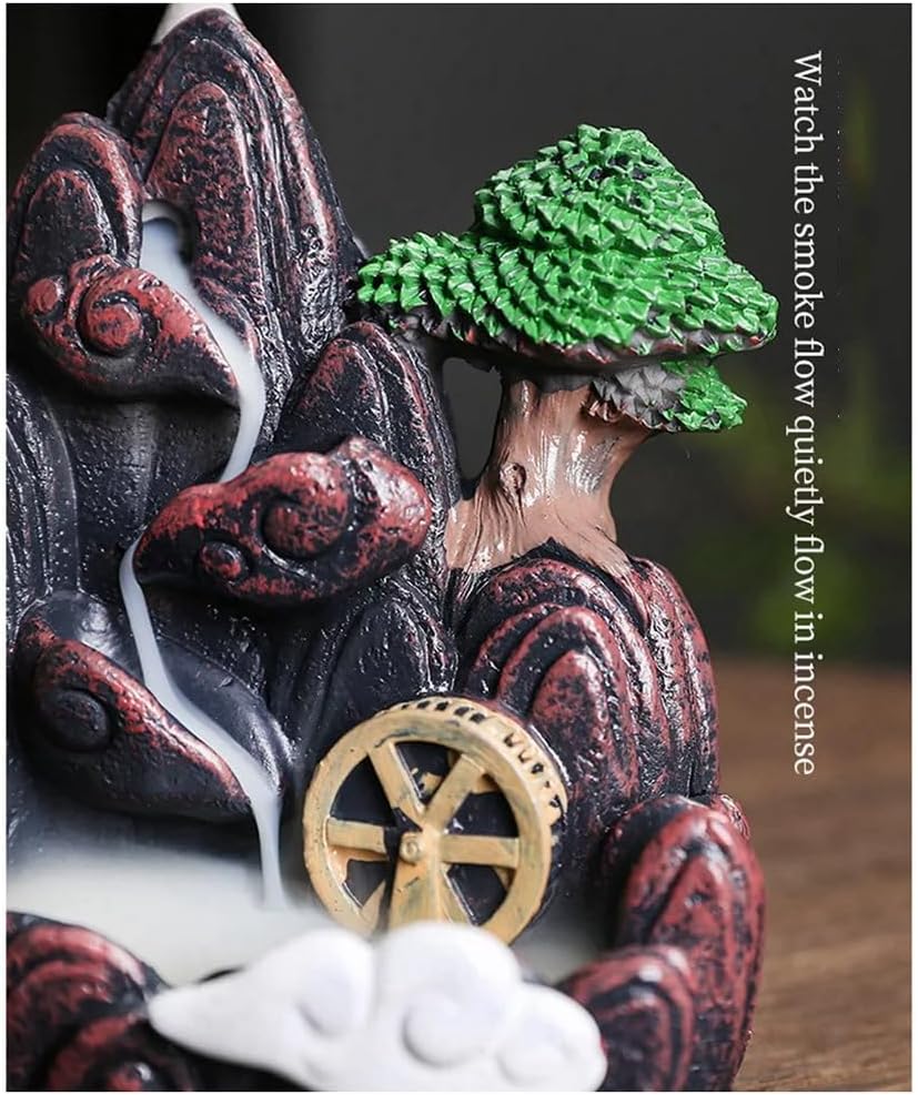 KTELI High Mountain Flowing Waterfall Incense Burner