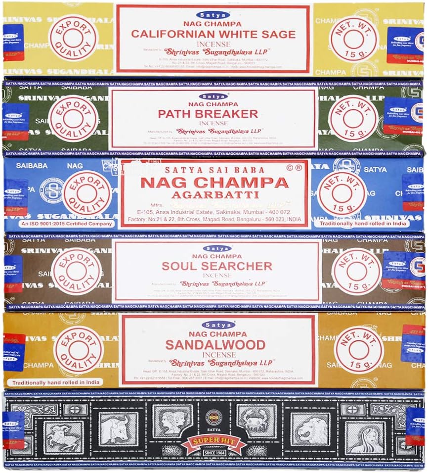 Satya Set of 6 Natural Incense Sticks