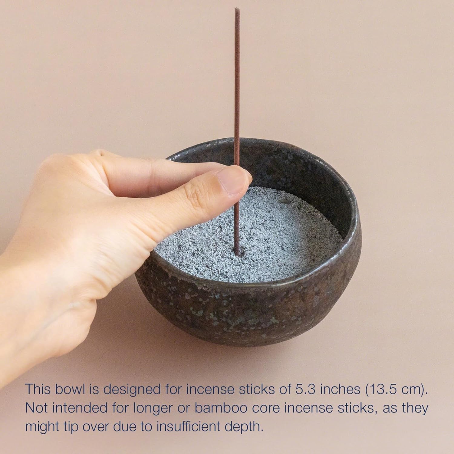Asayu Japan Incense Burner Set with Natural Ash and Bowl