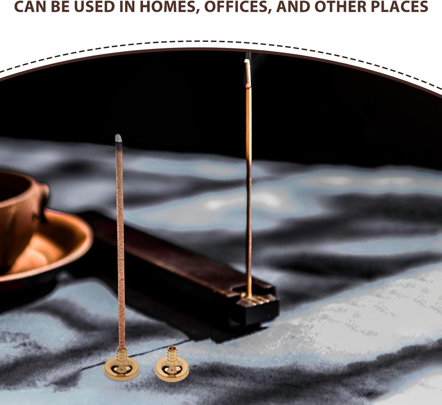 Vosarea 5pcs Copper Incense Cone Holder for Home Fragrance
