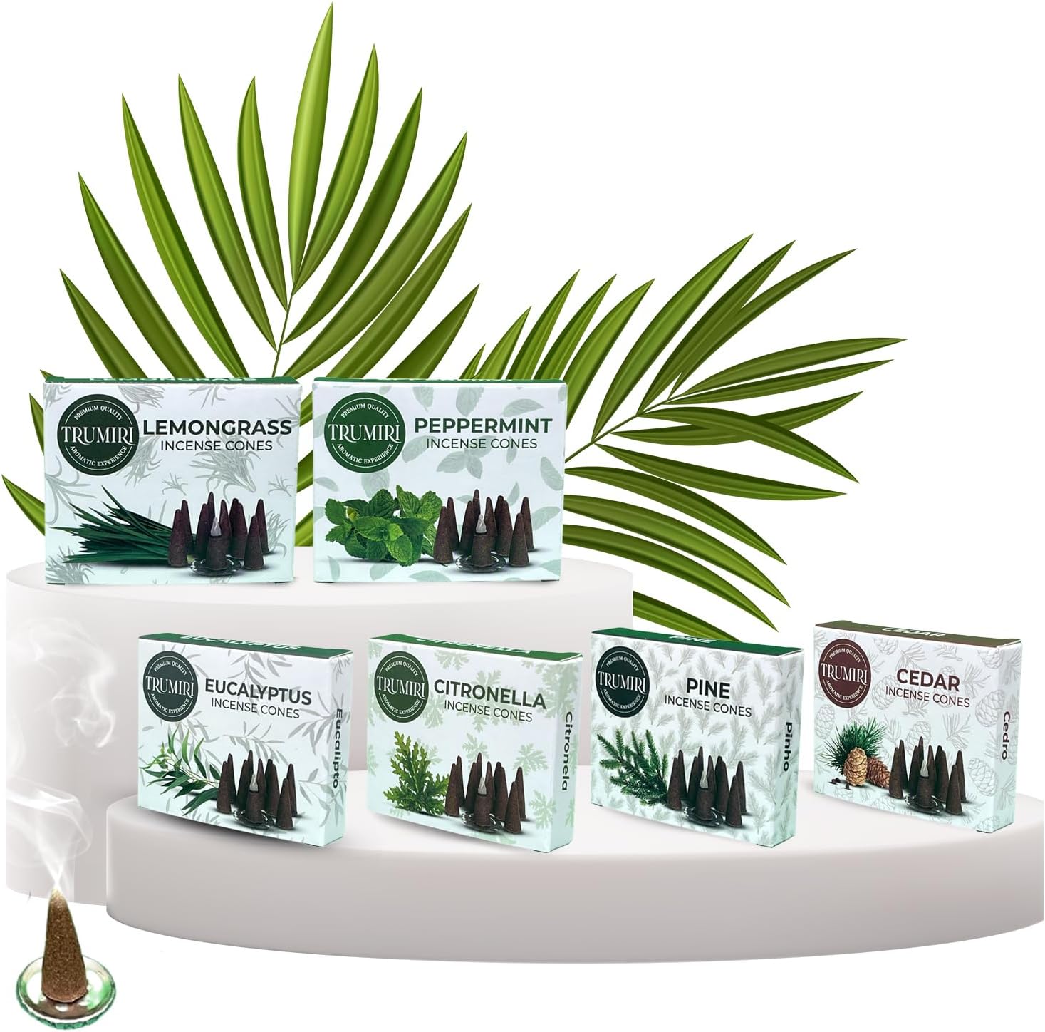 TRUMIRI Leafy Incense Cones Variety Pack 60 Count