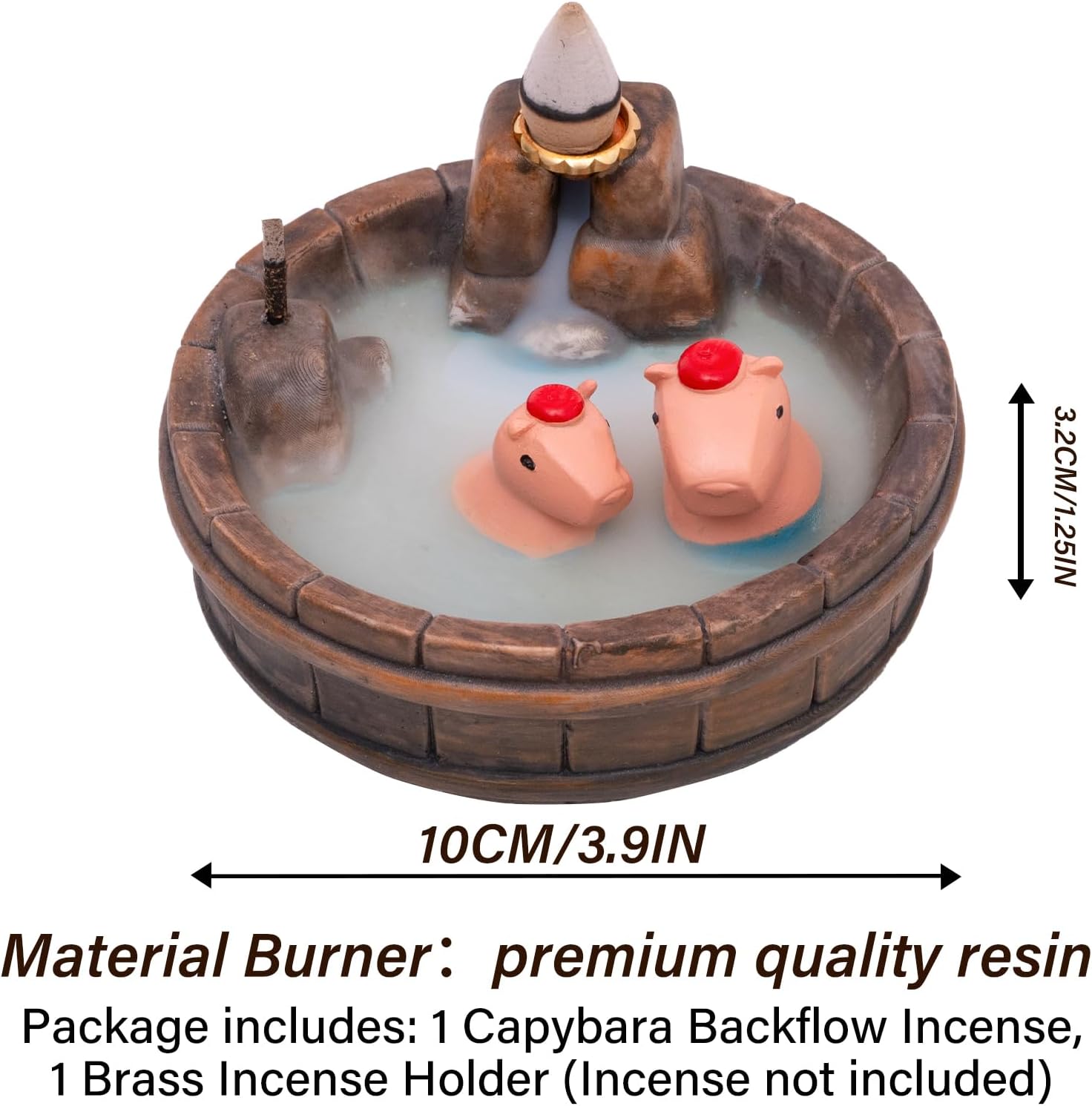 Capybara Backflow Incense Holder - Unique Design for Relaxation and Aromatherapy