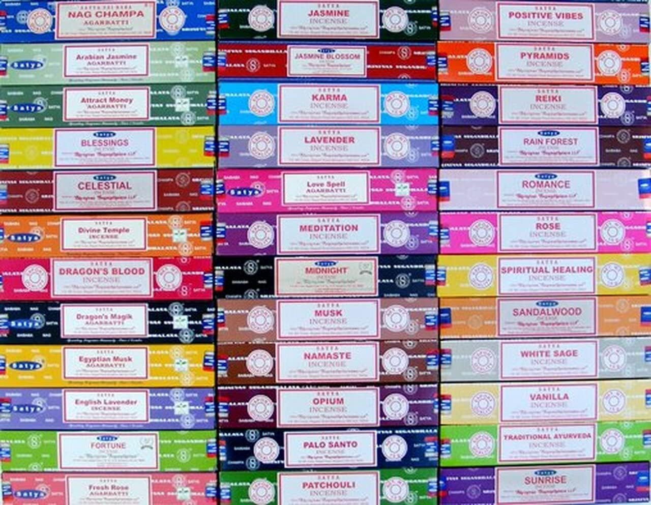 Satya Premium Mix Assorted Incense Sticks Set of 12