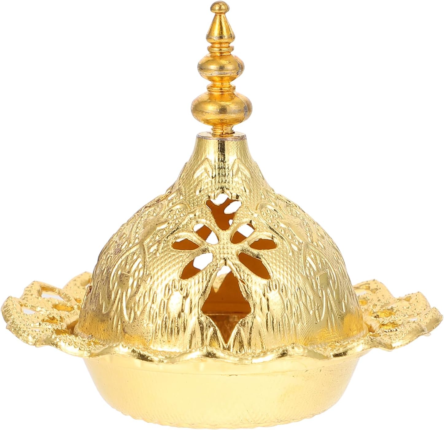 DOITOOL Incense Holder Set with Gold Censer and Brass Tray