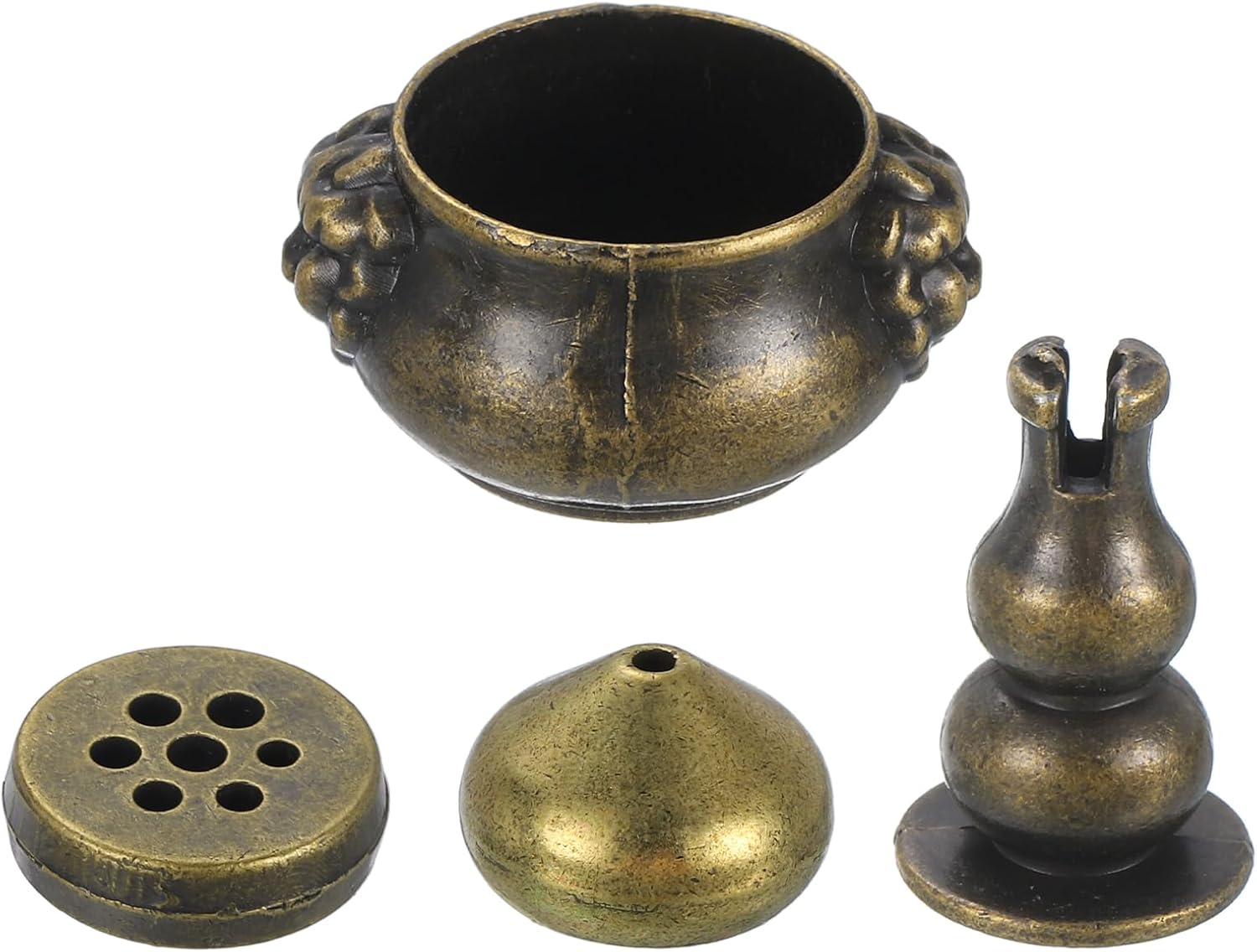 Uxcell 4pcs Brass Incense Holder for Home Office Yoga Meditation